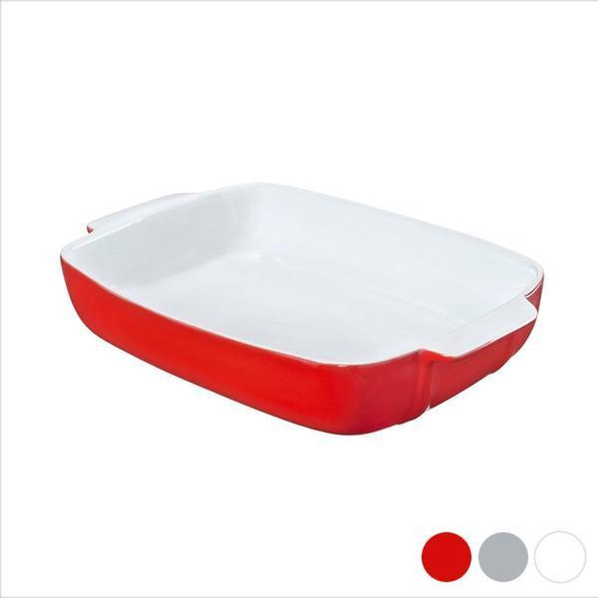 Pyrex Signature Ovenschaal Rechthoek - Keramiek - 35x25 cm - Rood