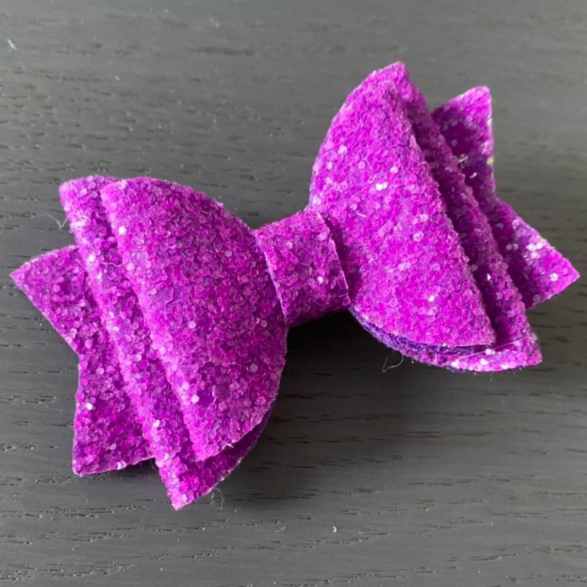Haarstrik Neon - Paars - 80 mm - Strik op Clip
