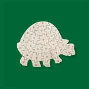 Kinder Puzzel - Hout - Schildpad - Puzzels - Leren - 24x19 cm - Kinderen - Puzzel - Speelgoed - Ontwikkelen - Kinderen - Kleuter - Peuter - Knutselen - Speelgoed - Jongen - Meisje - Speelgoed Jongens - Speelgoed Meisjes