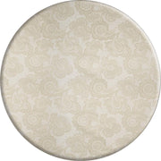 MixMamas Rond Tafelkleed Gecoat Jacquard - Ø 160 cm - Paisley Linnen - Beige