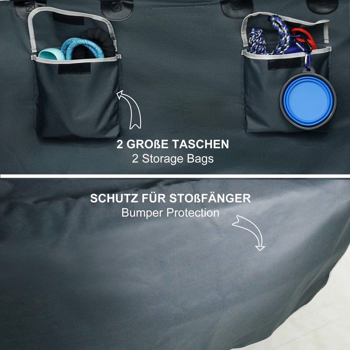Kofferbakbescherming voor hond - Universele Antislip Autolaars Hondendeken met Zijbescherming en Bumperbescherming