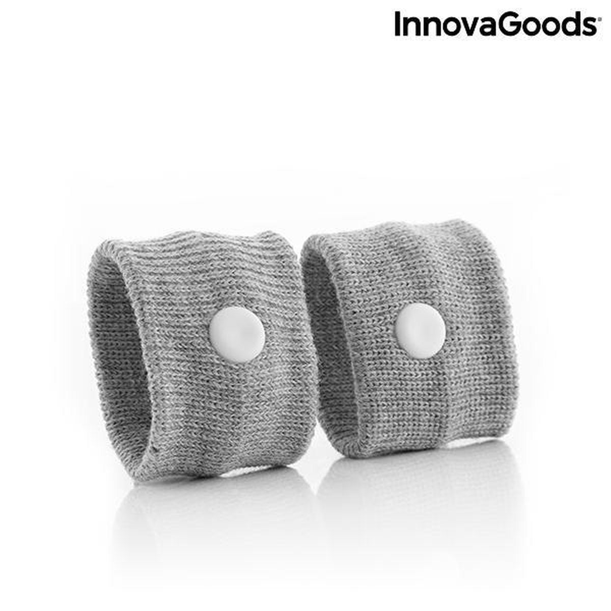 iNNOVAGOODS - reisaccessoire - ARMBAND tegen misselijkheid en reisziekte - grijs - per twee