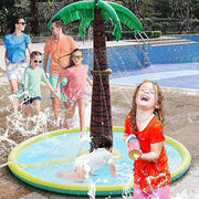 Waterspeelmat met fontein - 180x180x150 cm - water fontein - waterpark - opblaasbare palmboom watermat - zwembad - waterfun - waterspeelgoed - camping - vakantie - zomer