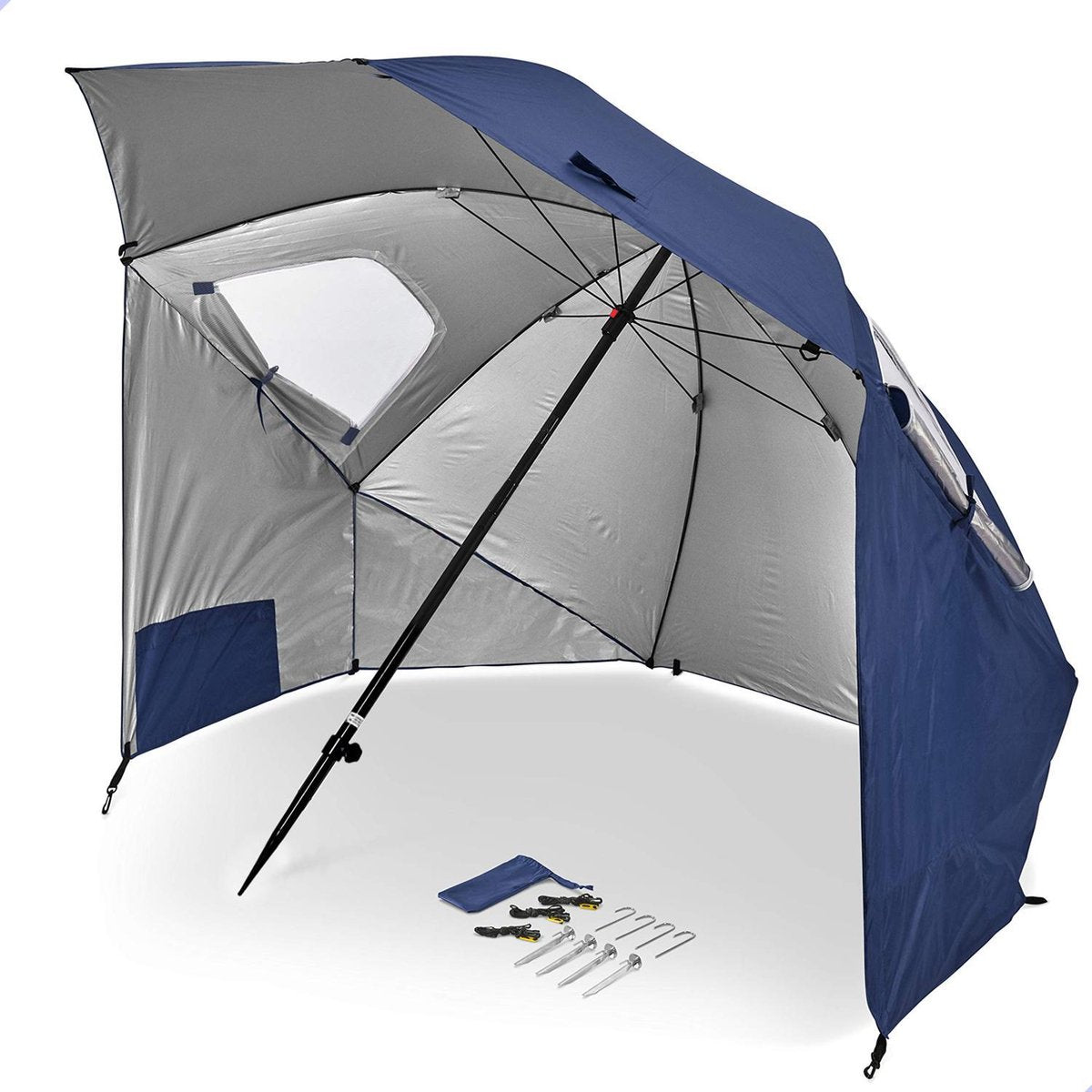 Merah Strandtent - Windscherm - Strandparasol - Parasol - Blauw