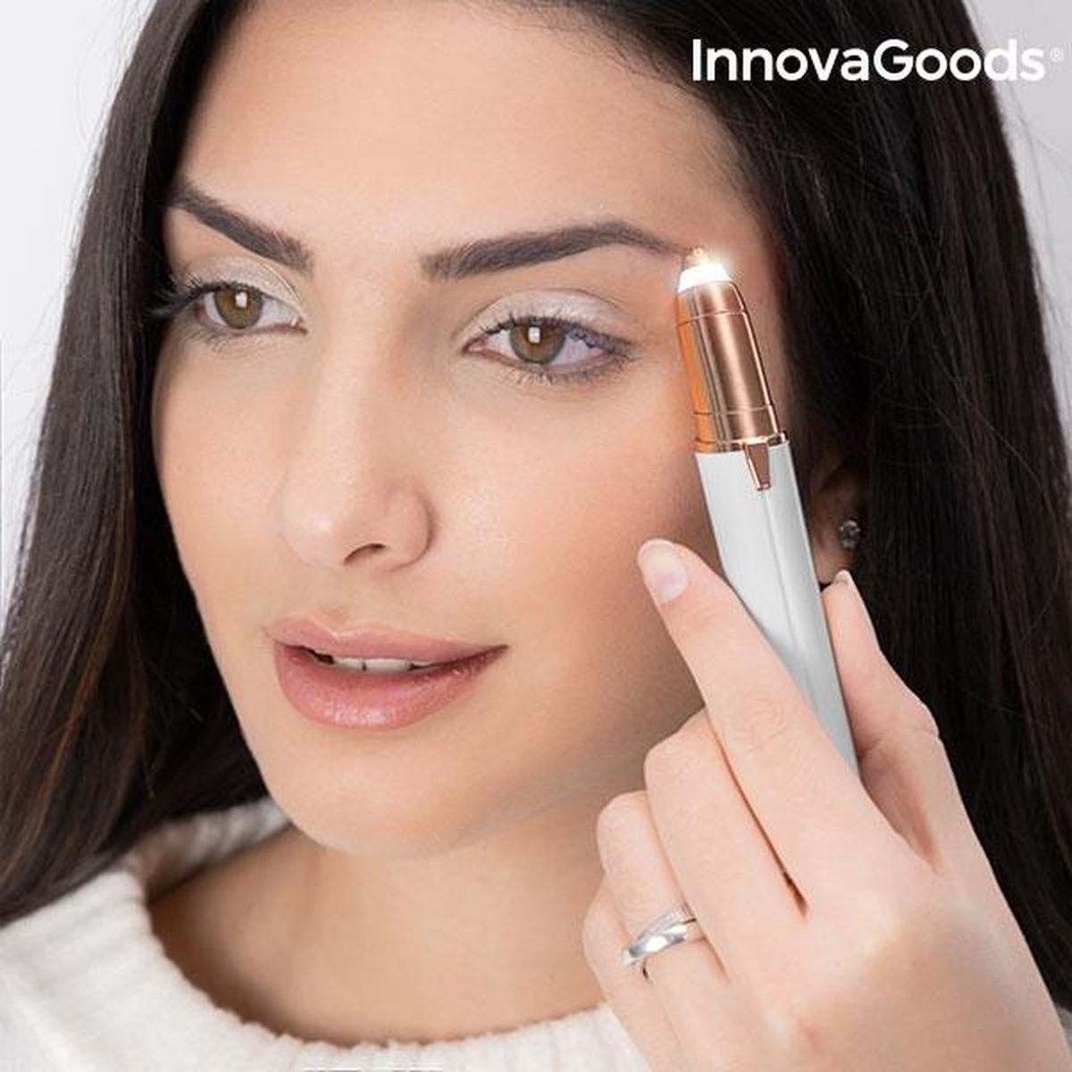 Elektrische epilator wenkbrauw inclusief ledlicht - Epilator - Epileerapparaat - Epilator gezicht - Epilady - Epileerapparaat dames - Wenkbrauwtrimmer - Gezichtsepilator - Wenkbrauw epilator - Wenkbrauw - Epileer -  Epileren - Trimmer