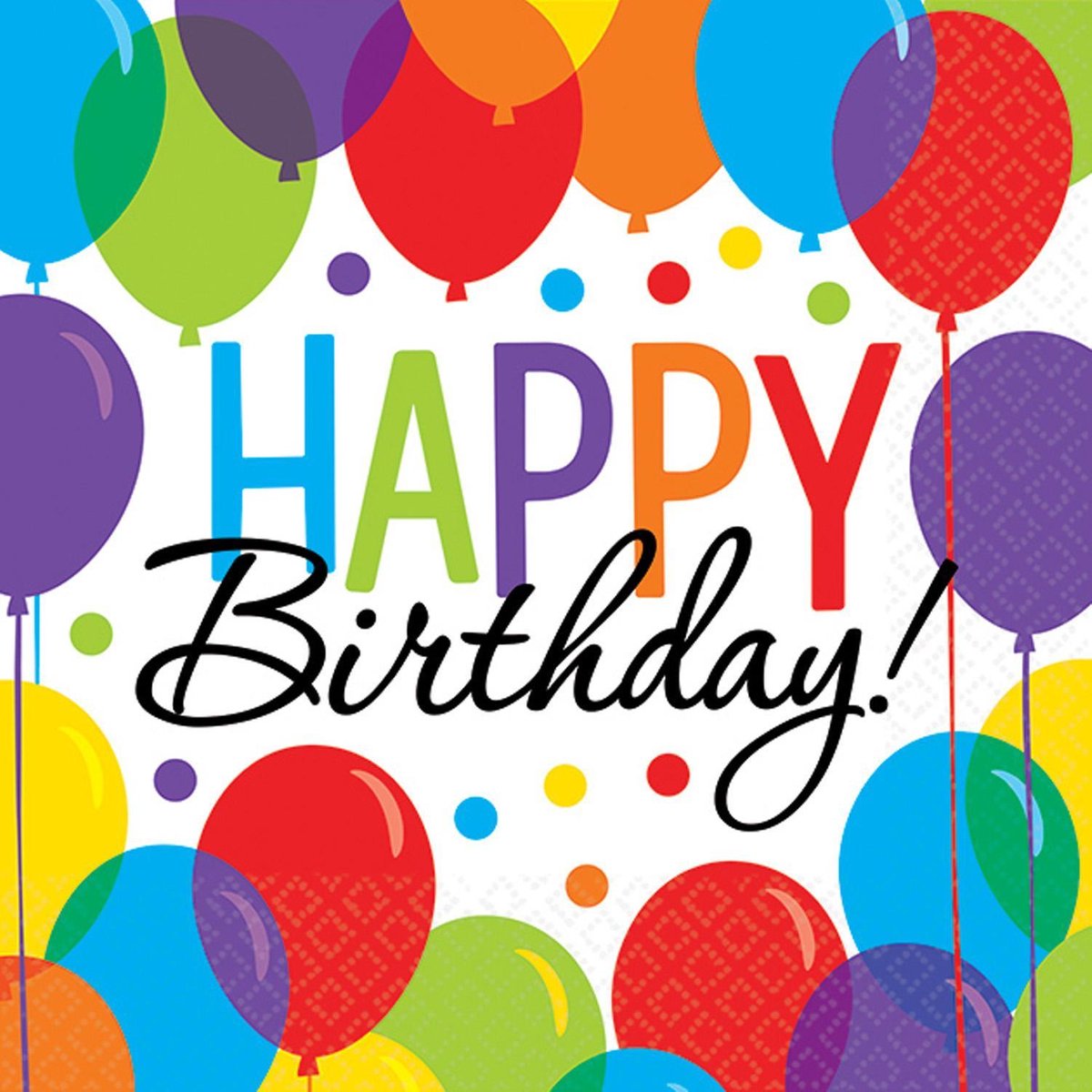 125 Beverage Napkins Balloon Bash 25 x 25 cm