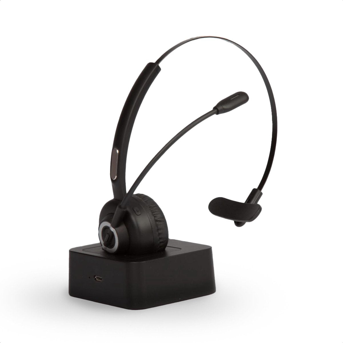 ForDig Draadloze Headset - Bluetooth 5.0 - Lichtgewicht Wireless Koptelefoon met Ruisonderdrukking - 300 Graden Draaibaar Microfoon - Geschikt voor Thuis Office / Kantoor / Auto / Gaming - Compatibel met PC / Laptop / Telefoon / Laptop