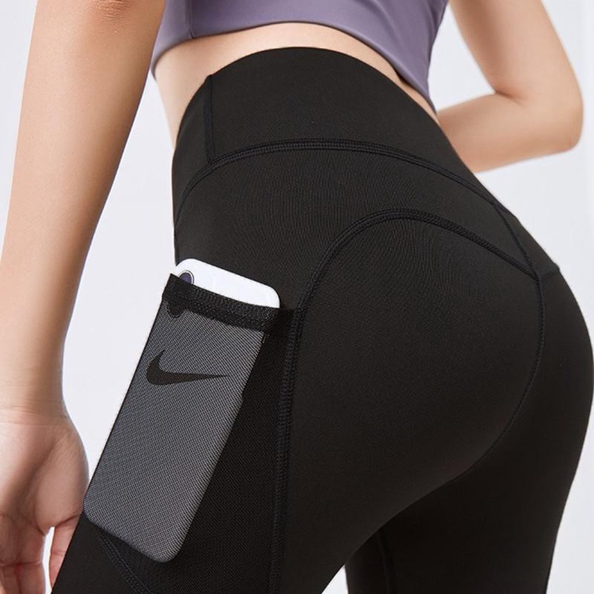 TDR - Fitness broek - Sportlegging - Yoga Broek -  Yogalegging - Dames - Zwart L