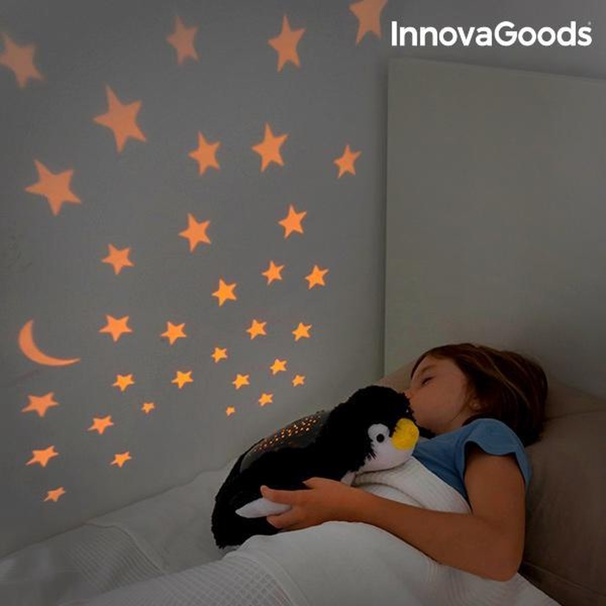 InnovaGoods Knuffel Pinguïn met Projector