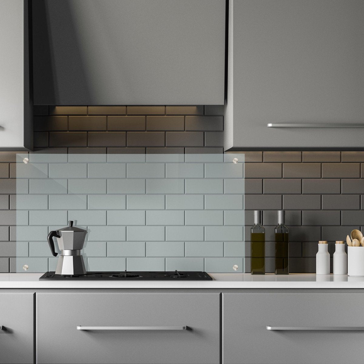 relaxdays keuken achterwand glas - spatbescherming - glazen spatscherm kookplaat 90 cm 90x50 cm