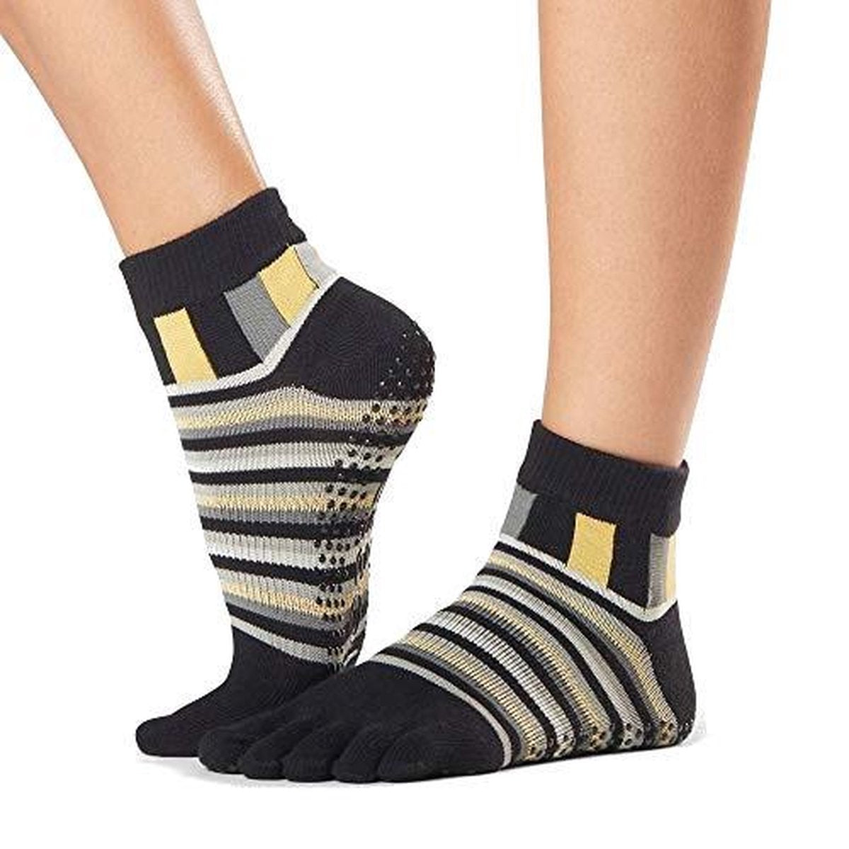Toesox Ankle Grip Socks teensokken - Eigeel - 36-38