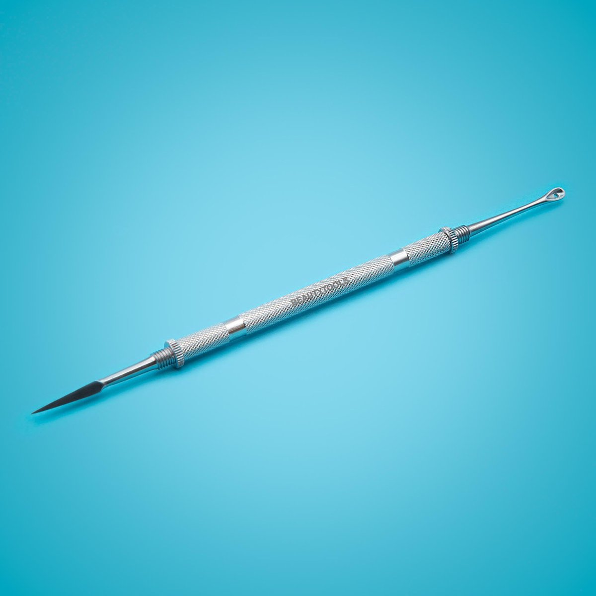 BeautyTools Professionele Instrument voor het verwijderen van Eeltpitten / Eksteroog - Likdoorn Verwijderaar - Dubbelzijdig (Scherp puntje/Lepeltje) - 17 cm (FC-2199) INOX
