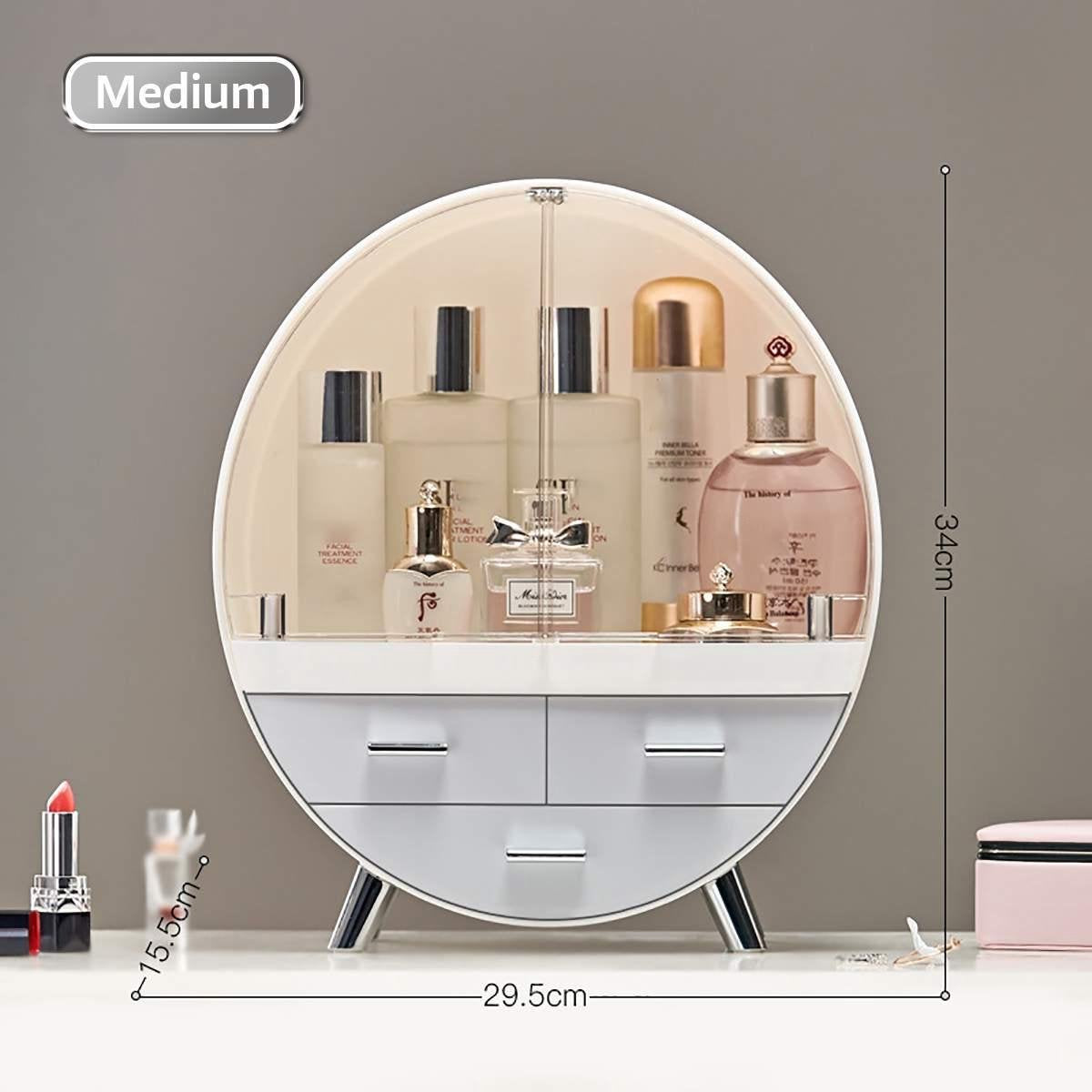 Baymate Mode Lade Make-Up Opbergdoos Badkamer Borstel Lippenstift Houder Desktop Acryl Sieraden Cosmetische Huidverzorging Organizer Rack Gray M