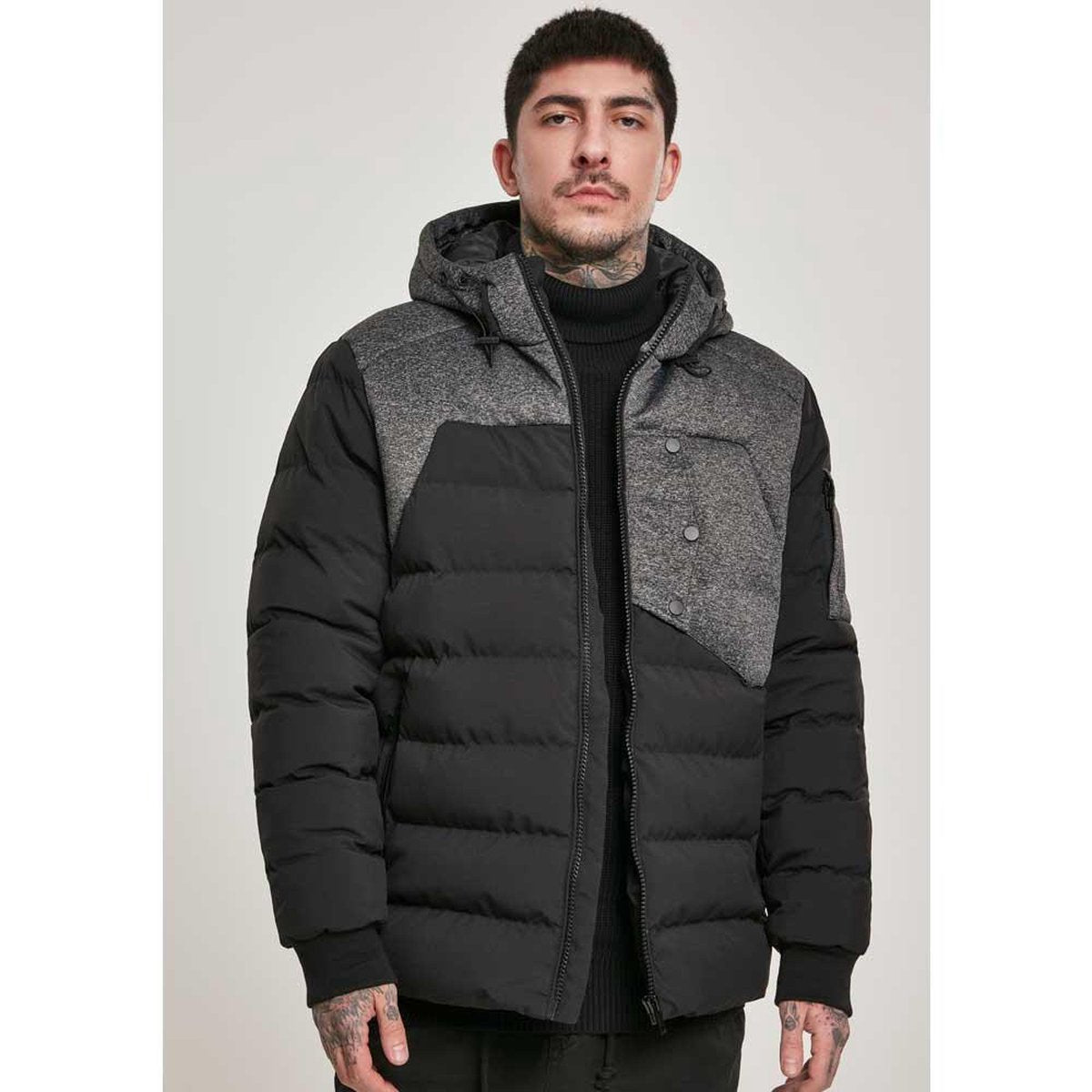 Urban Classics winterjas Zwart-l