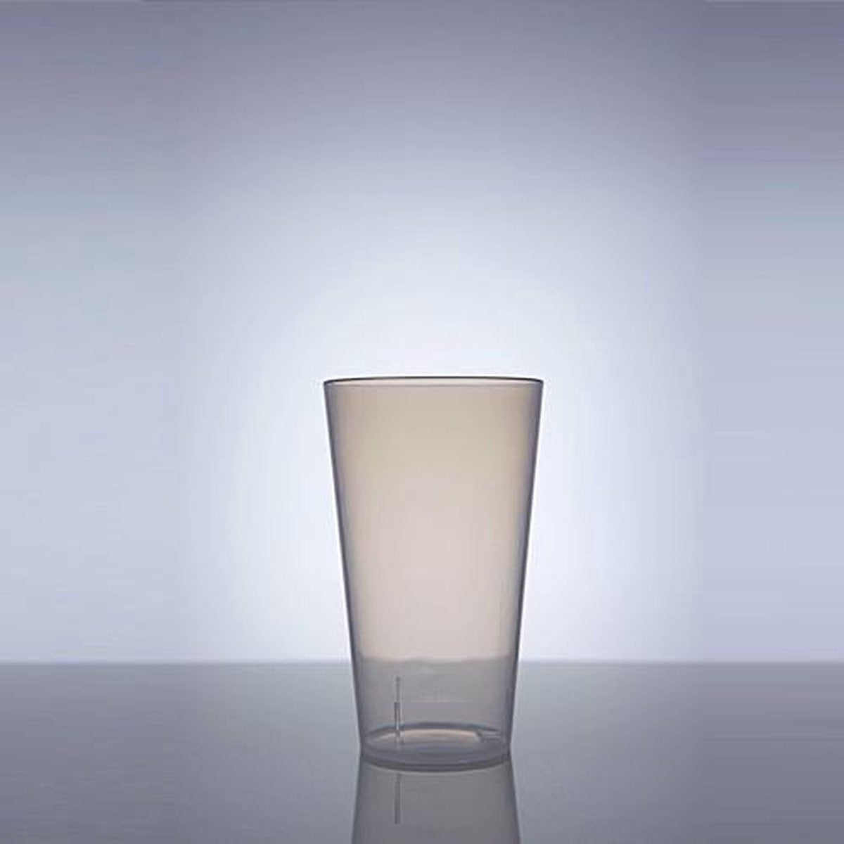 Bier en fris glas Trance 200 ml PP transparant mat set 8 stuks