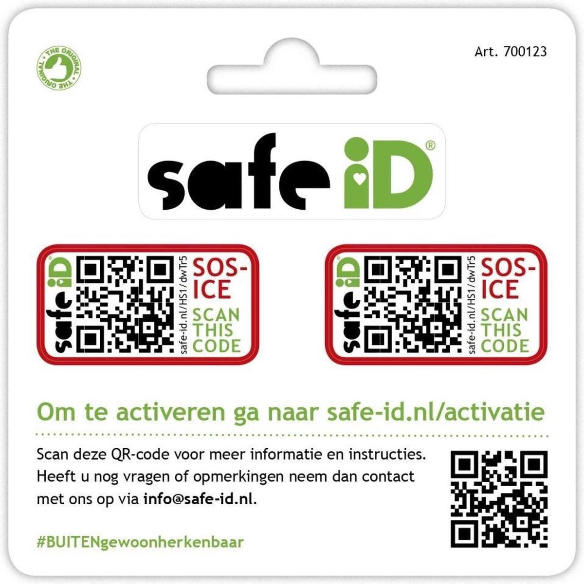 Safe-id Sos Helmtag Stickers Qr-code Vinyl 3