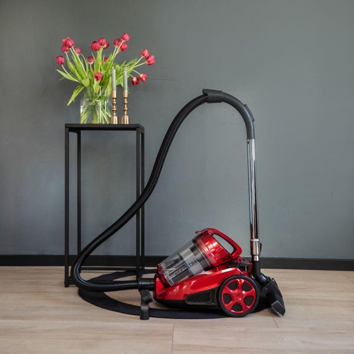 Herenthal - Zakloze Cycloonstofzuiger Rood 1400W Max 3 Liter