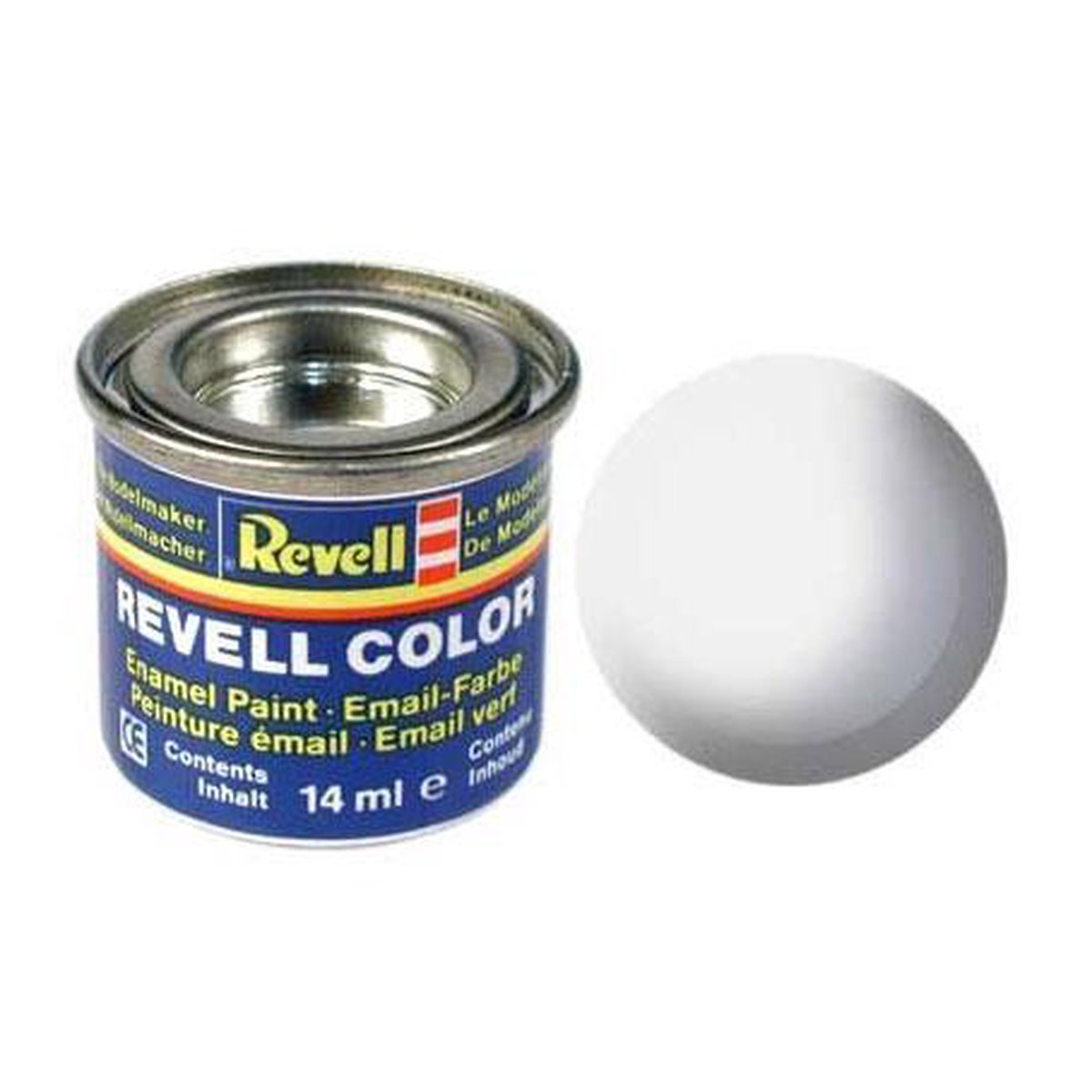 Revell #301 White - Satin - RAL9010 - Enamel - 14ml Verf potje