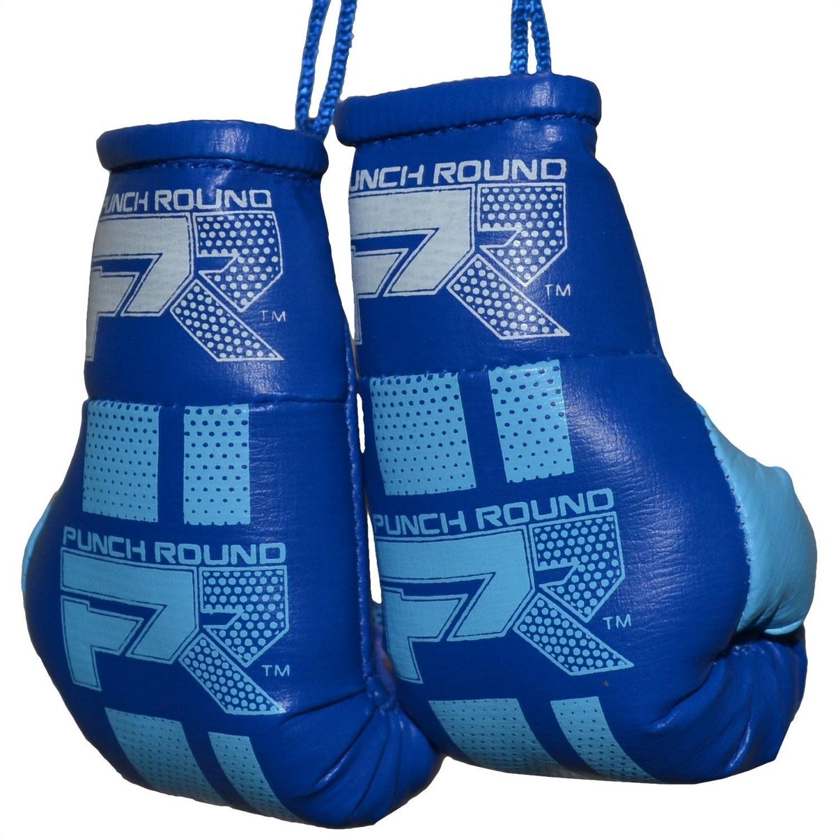 Punch Round Mini Carhanger Bokshandschoenen Blauw Wit Punch Round Carhanger Mini bokshandschoenen
