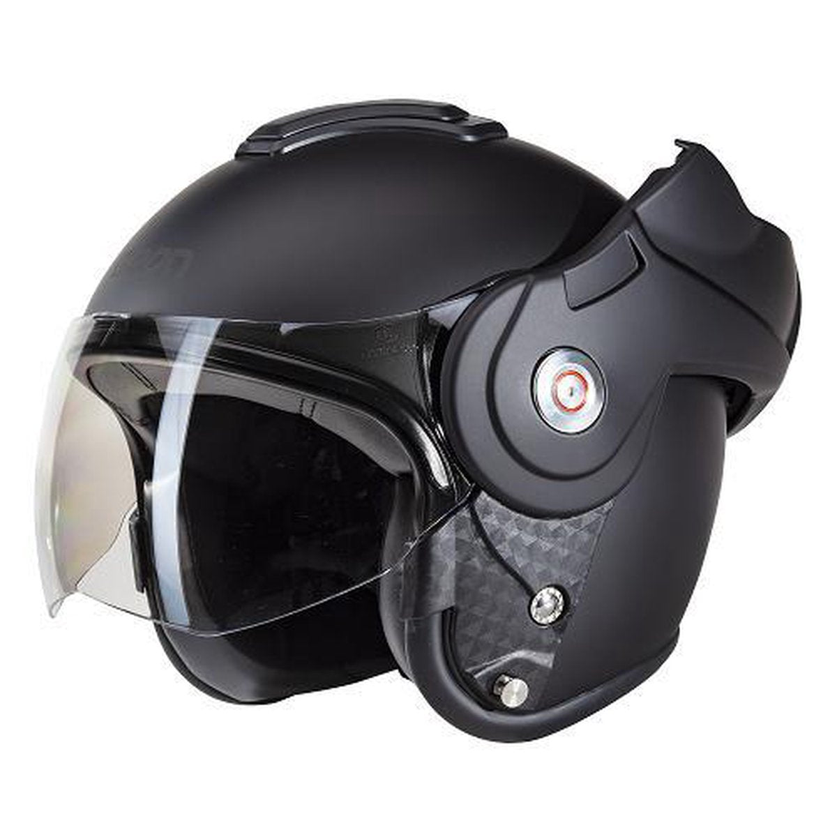 Beon B702 Systeemhelm Scooterhelm Motorhelm Mat Zwart - Maat S / 55 cm