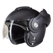 Beon B702 Systeemhelm Scooterhelm Motorhelm Mat Zwart - Maat S / 55 cm