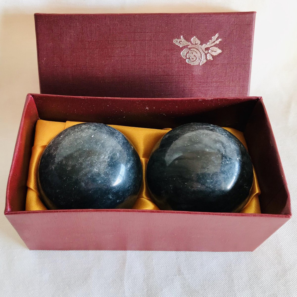 Meridiaankogels van zwarte kleur marmer 5.3cm