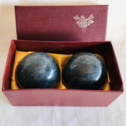 Meridiaankogels van zwarte kleur marmer 5.3cm