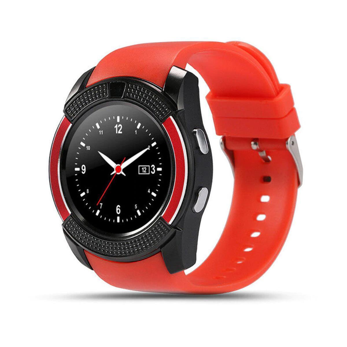 Sporthorloge V8 - Waterdicht - met simkaart - Android-camera - Oproep – Hartslagmeter - Rood