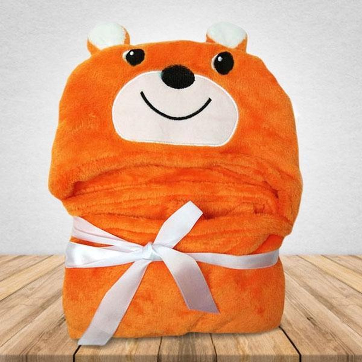 Babydeken Bruine Beer - Wikkeldeken & Badcape - 100 x 70 cm - Kraamcadeau - Comfy Capes