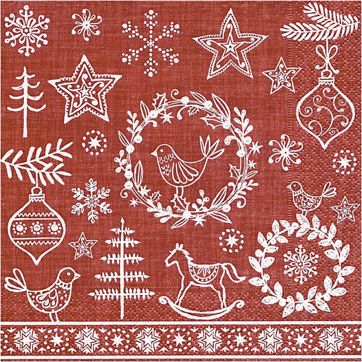 Table Napkins. Christmas spirit. 33x33 cm. 20 pc. 1 pack