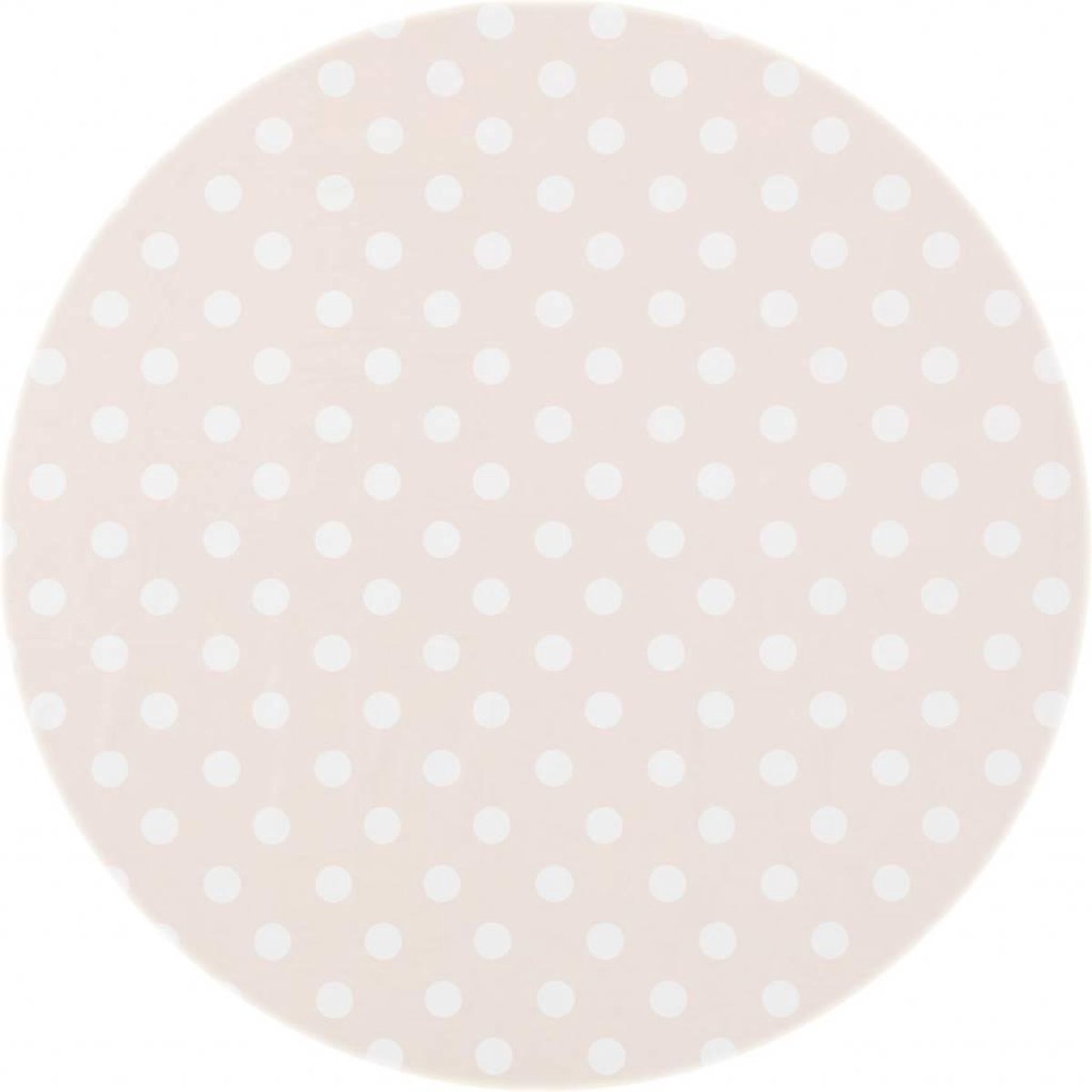 MixMamas Tafelzeil Rond - Ø 140 cm - Grote Stip - Beige/Wit