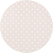 MixMamas Tafelzeil Rond - Ø 140 cm - Grote Stip - Beige/Wit
