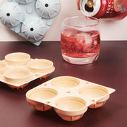 BOTC - Multifunctionele 4-Cavity Silicone Bal - Ice Cube Ball Maker - IJsblokjes voor ronde ijsblokken - Cocktail Whisky Vorm Voor Ijsblokjes Tray Ijs mold - Pink