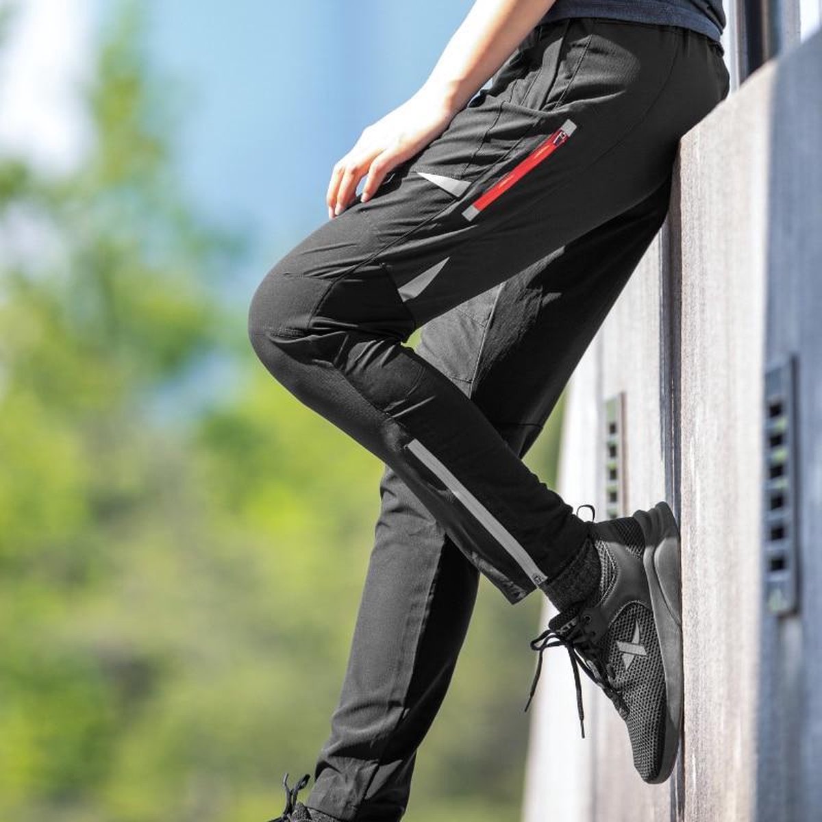 Baymate Licht Comfortabele Fietsbroek Mannen Vrouwen Lente Zomer Ademend Hight Elasticiteit Sportbroek Reflecterende Broek L