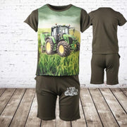 S&C Jongens kleding set trekker groen 769 - 158/164