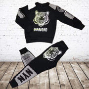 Joggingpak tijger zwart - 98/104