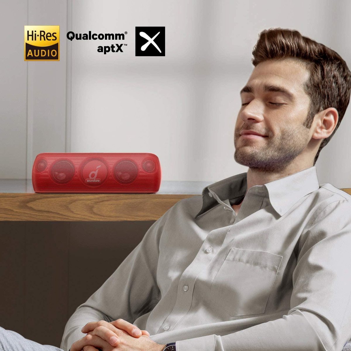 Anker Soundcore Motion+ 30W Bluetooth Speaker - Hi Res Audio (red)