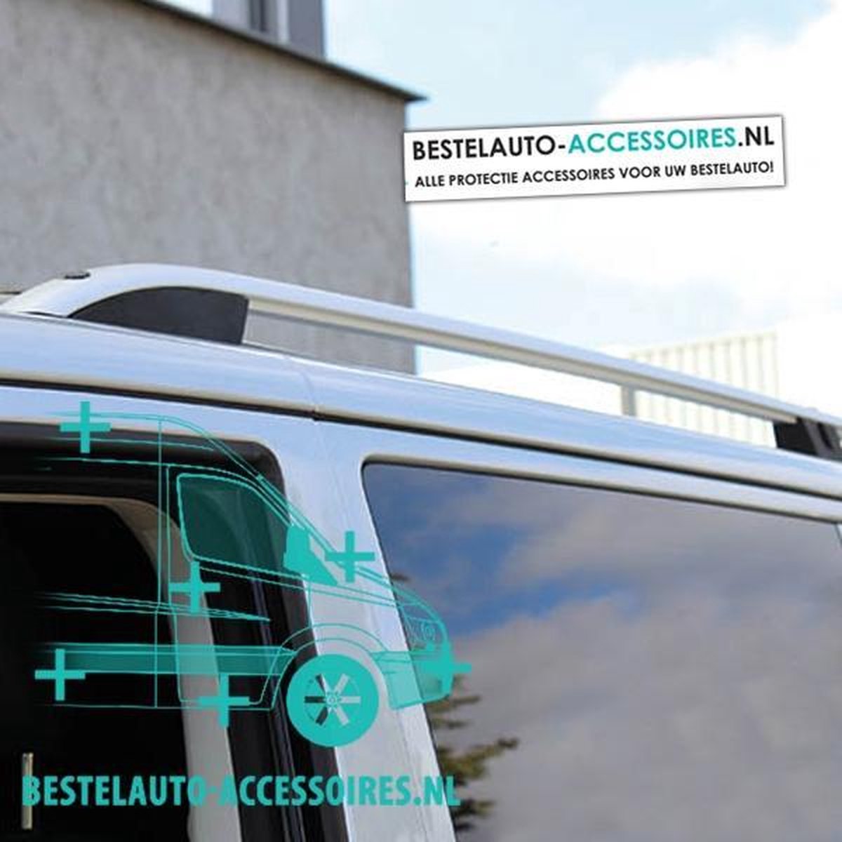 Roofrails Aluminium & Zwart | Opel Vivaro 2014+ | Renault Trafic 2014+ | Fiat Talento 2016+ | L2 Aluminium