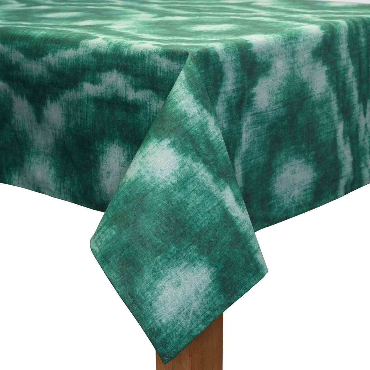 MixMamas Tafelkleed Gecoat - 140 x 250 - Tie Dye Groen