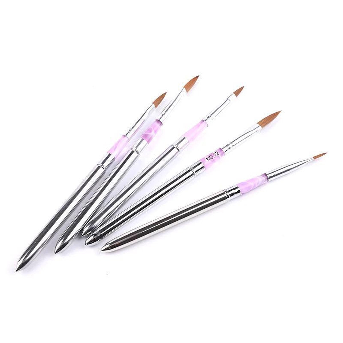 Kwalitatieve Acryl Penseel - Nageldecoratie Pen - #8 Pink Diamond