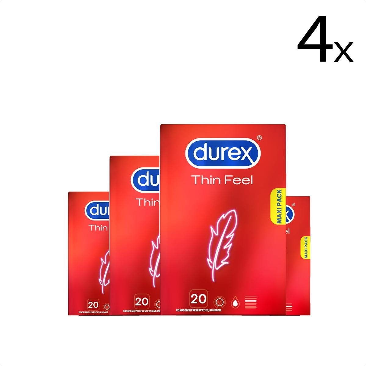 Durex  Condooms Thin Feel 20st x4