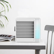 FlinQ Mini Aircooler - Mobiele verkoeler - Ventilator - 800ml Waterreservoir - LED-verlichting