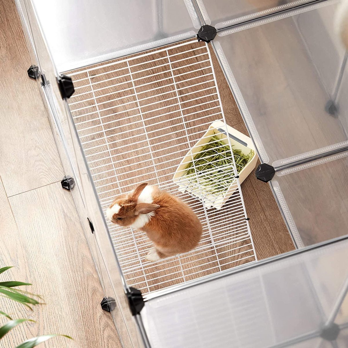 SONGMICS Huisdieren Kooi van plastic platen