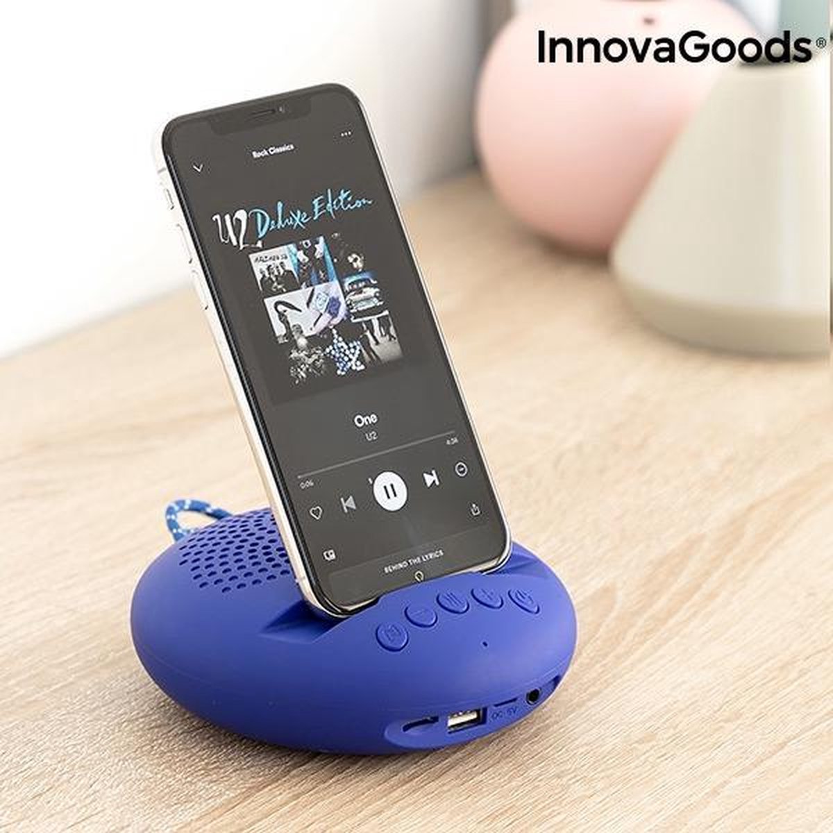 Draadloze Luidspreker met Houder voor Apparaten Sonodock InnovaGoods