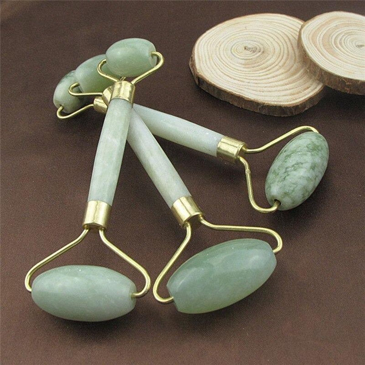 Groen Massage Roller - Anti Rimpel Gezicht Afslanken Shaper - Body Voet Ontspanning Beauty Tool - Draagbaar Praktische Facial - Massage Roller