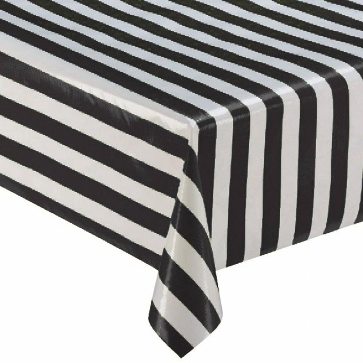 MixMamas Tafelkleed Smalle Streep - 250 x 120cm - Zwart