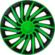AutoStyle 4-Delige Wieldoppenset Kendo 13-inch zwart/groen