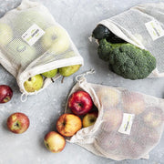 Sakwabag Groente & Fruit zak - Biologisch katoen - 3 x 3 stuks - Maat M