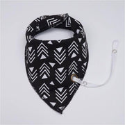 JillyBee - Slab - Slabbetje - Slabber - Bandana - Speenkoord - Speen - Zwart - Wit