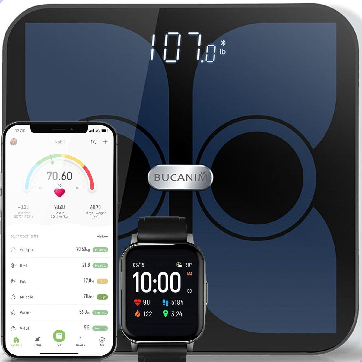 Professionele bluetooth personenweegschaal lichaamsanalyse -Slimme weegschaal met app -Weegschaal personenweegschaal - Onbeperkt Gebruikers -Analoge weegschaal -Smart weegschaal -Weegschaal met lichaamsanalyse -Vetpercentage meter - Lifewise - 180 kg